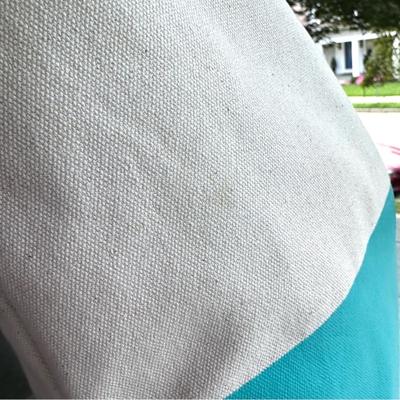 kate spade Large Bon Shopper Colorblock Basin Tote Coated Canvas Leather Straps - Picture 9 of 10